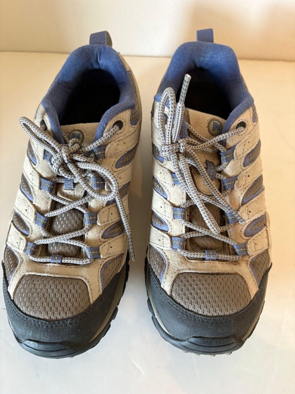 Merrell Moab 2 hiking shoes blue/gray size 8 guc
